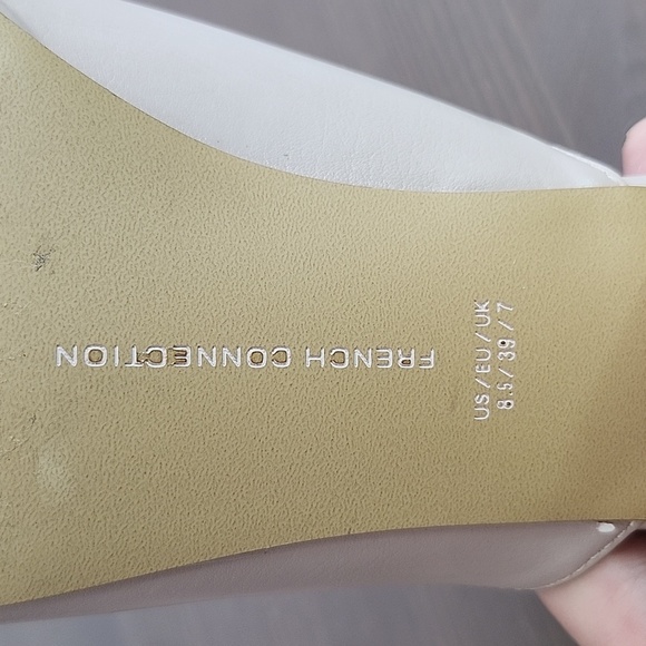 FRENCH CONNECTION light pink vegan leather block heel mule sandals - Picture 8 of 12